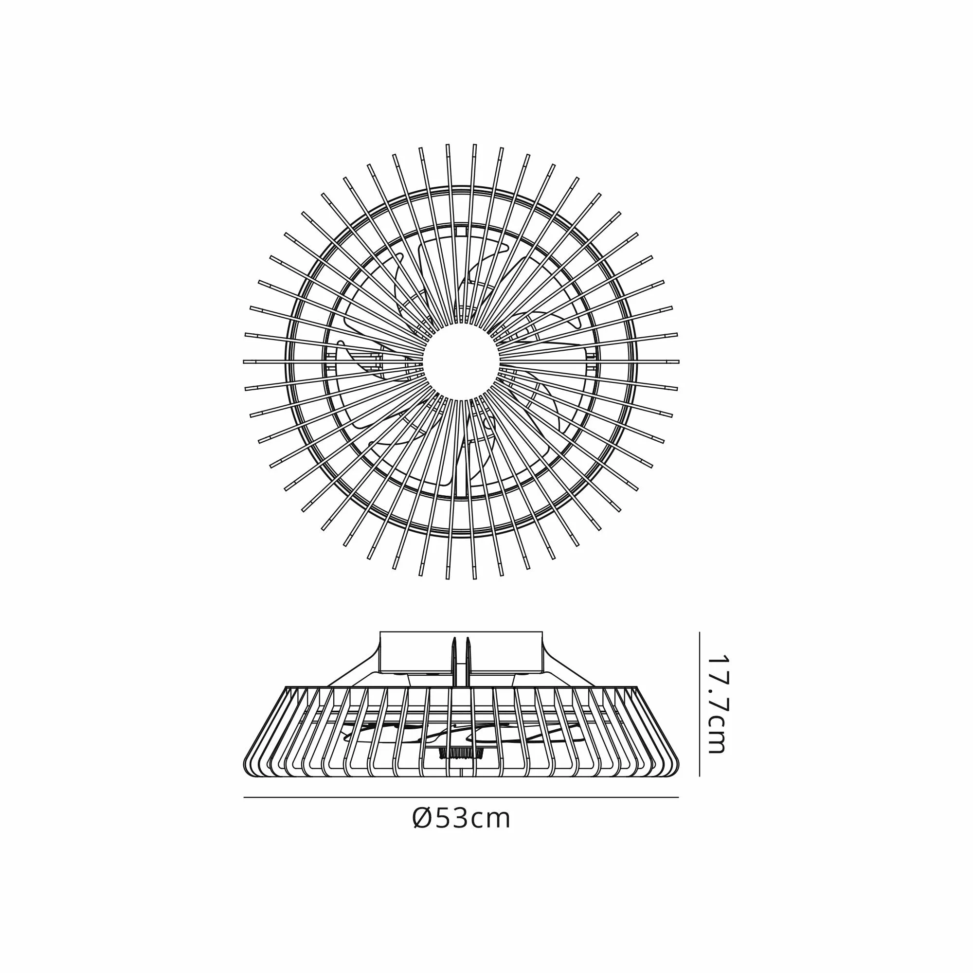 Himalaya Mini Ceiling Light & Fan Dimmable 70W LED White M8196  Mantra Himalaya Mini